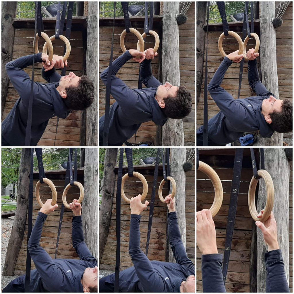 False grip training collage